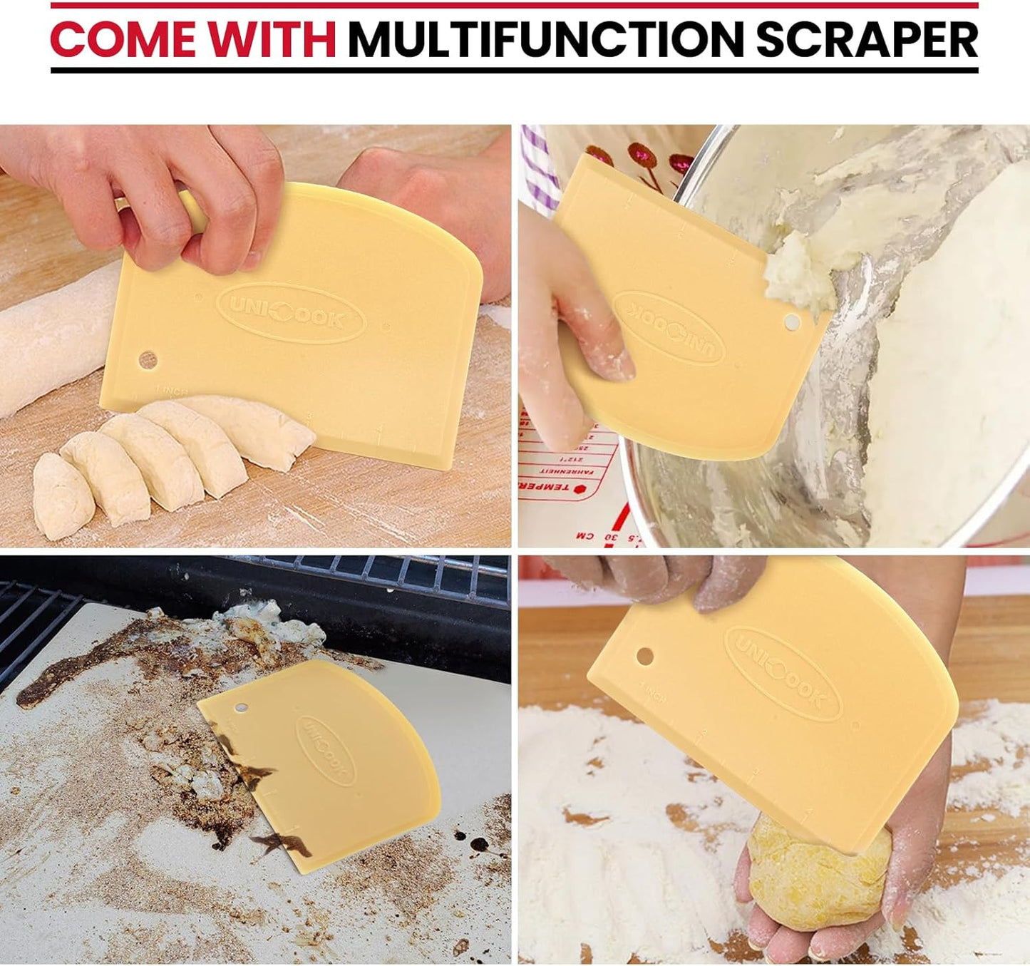 Unicook Pizza Stone, Heavy Duty Cordierite Pizza Pan for Oven and Grill, Thermal Shock Resistant Baking Stone for Bread, 15 X 12 Inch Rectangular, 6.8 lbs