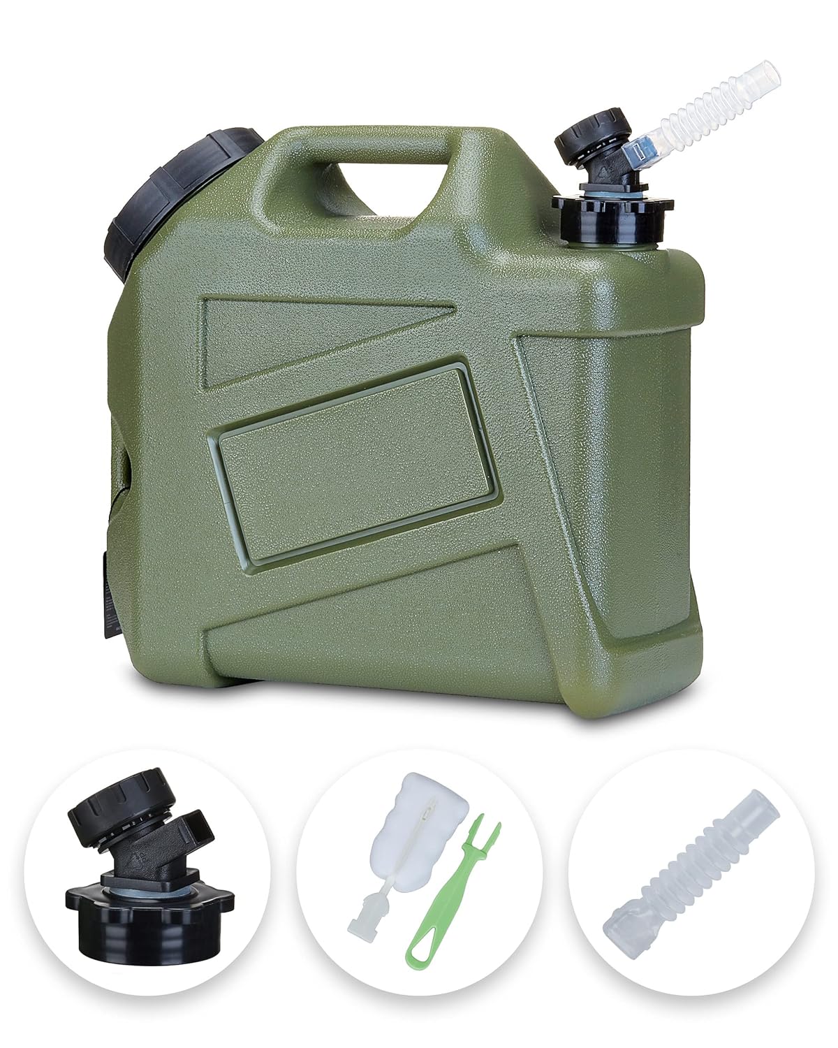 UPWOIGH Camping Water Container, 2.6 Gallon Water Containers Jug, Truly No Leakage Water Storage, Military Green Water Tank,BPA Free Portable Emergency Water Storage for Camping, Hiking