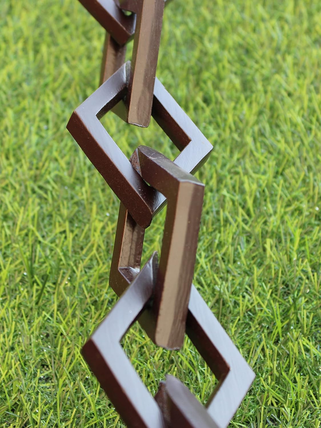KAM Home Diamond Links Rain Chain with Installation Kit (Brown, 9)
