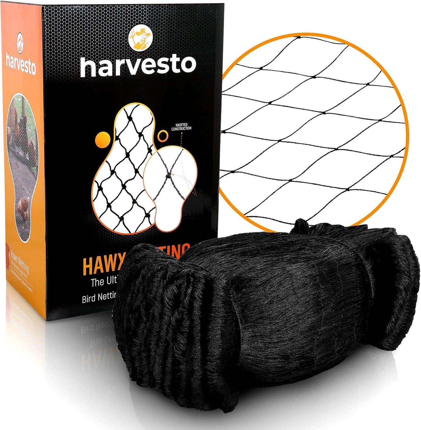 Heavy Duty Bird Netting for Chicken Coops & Runs | Tree & Garden Netting Mesh 1-1/2" | Keep Hawks, Birds & Predators Away | Bird Netting for Blueberry Bushes, Vegetables & Fruit (100' x 100')