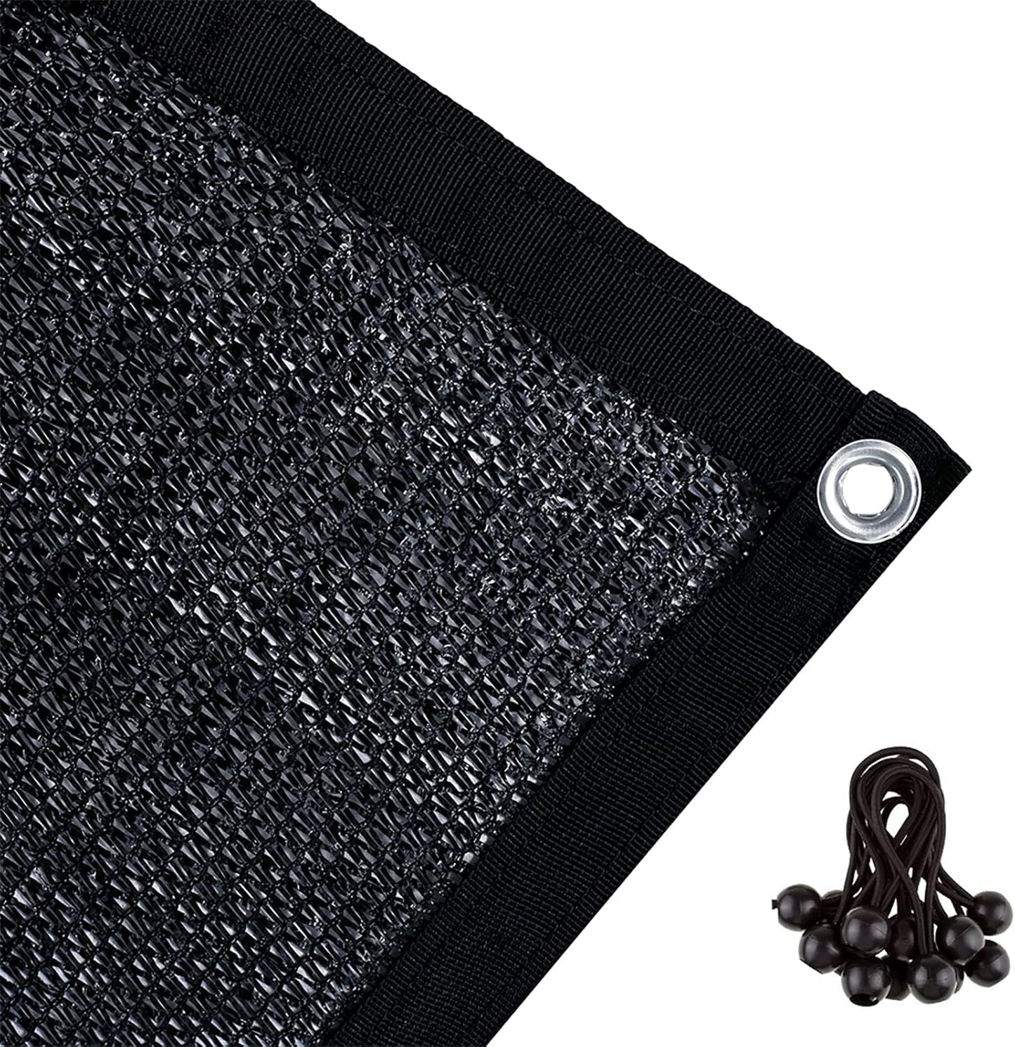 Agfabric 70% Shade Cloth 10X 10ft Sun Shade Fabric Sunblock Shade Cloth with Grommets for Garden Patio, Black
