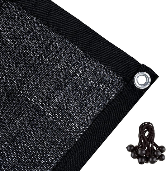 Agfabric 70% 10X 16ft Sunblock Shade Cloth with Grommets for Garden Patio, Black