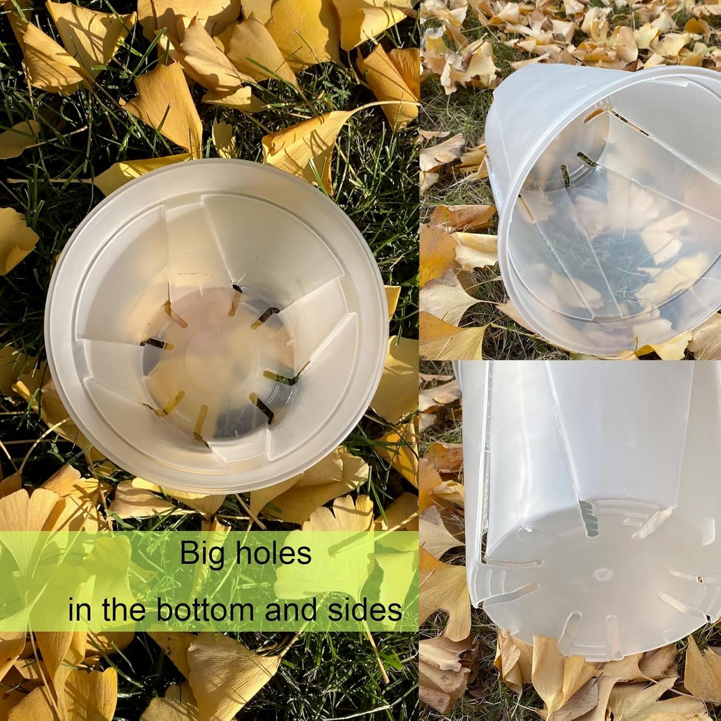 Large Clear pots for Plants, 8 pcs 5/6/7/8 inch Thick Plastic Nursery pots for Plants with Drainage Holes for Monstera Plant Live,Succulents etc - Indoor and Outdoor use