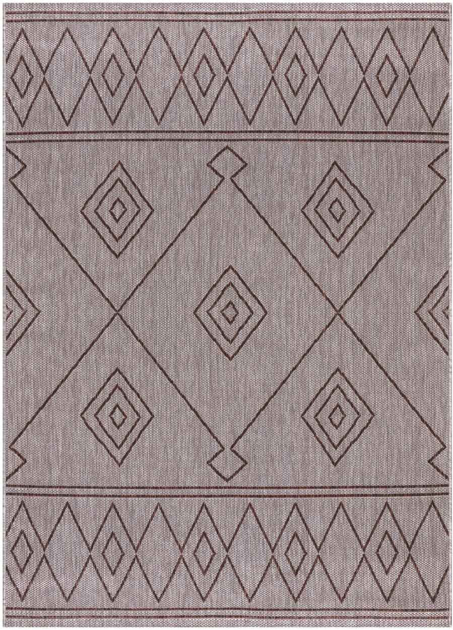 Keen Home Design Terrace Outdoor Area Rug - 4x6 Washable Indoor/Outdoor Rug for Patio, Kitchen, Balcony, Beach, Garden, Deck and Porch, Size: 3'10"x5'7"