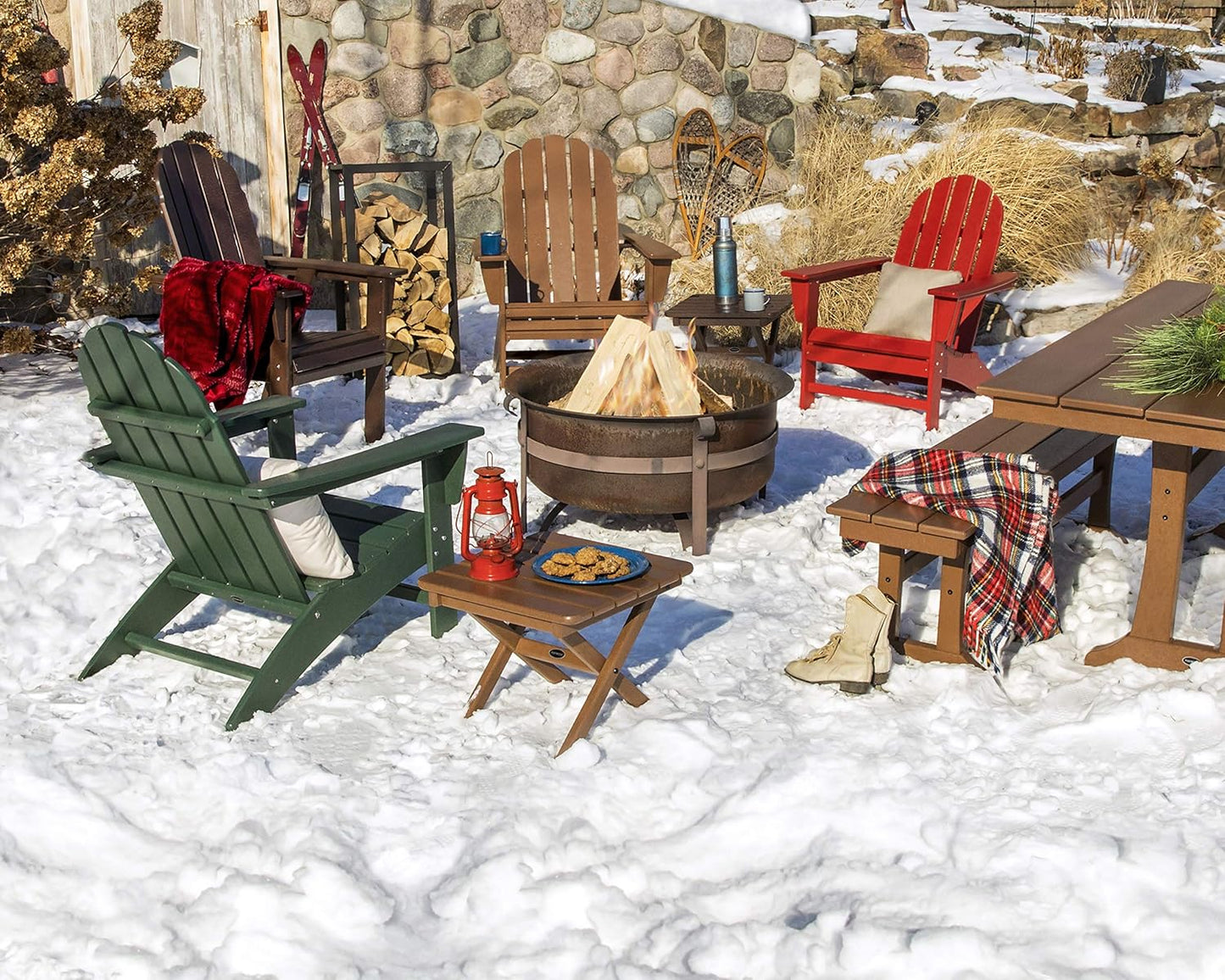 Polywood Vineyard Adirondack Chair, Navy