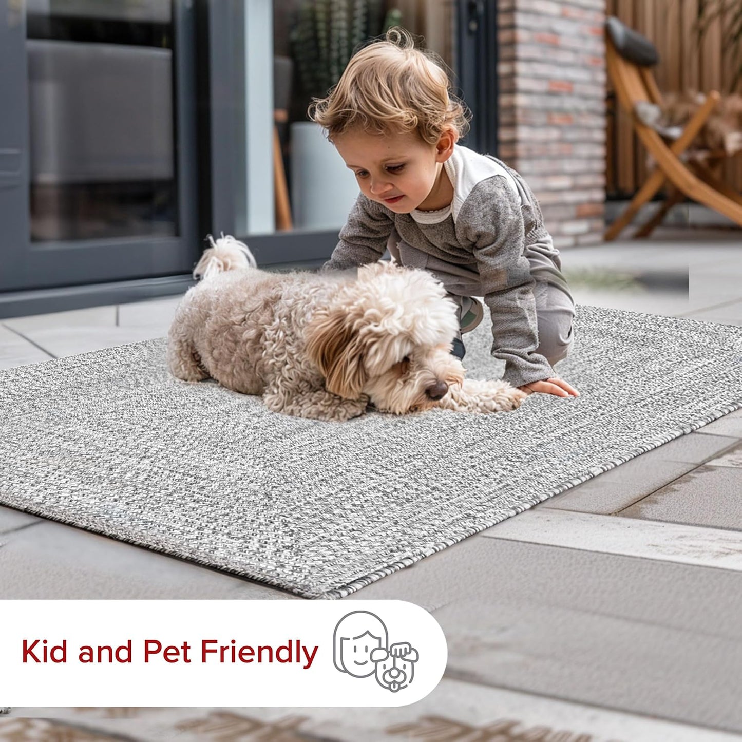 nuLOOM Oval 9' x 12' Solid Hand Braided Indoor/Outdoor Area Rug, Pet-Friendly, High Traffic, Weather Resistant, for Patio, Balcony, Bedroom, Living, Dining Room, Wynn Salt and Pepper