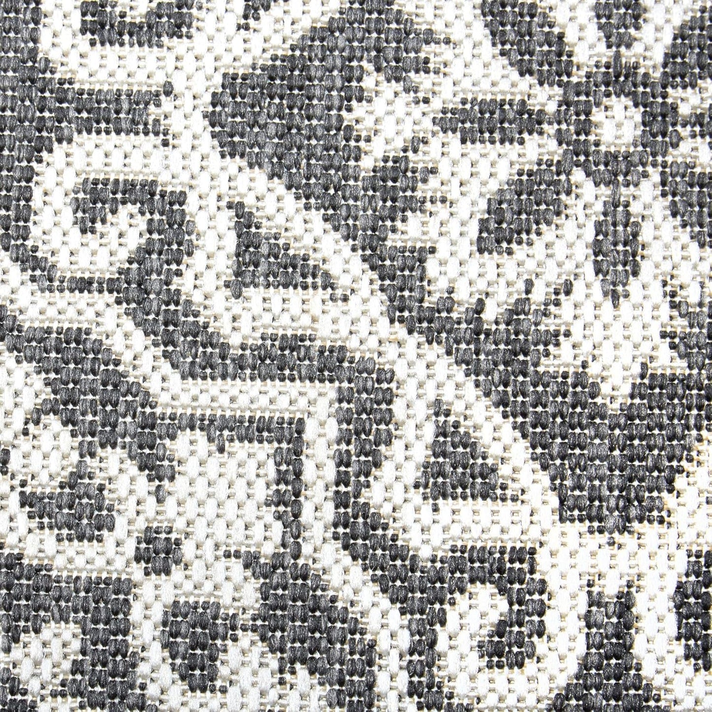 Nicole Miller New York Patio Country Julia Transitional Geometric Indoor/Outdoor Runner Area Rug, Black/Grey, 1'9"x7'2"