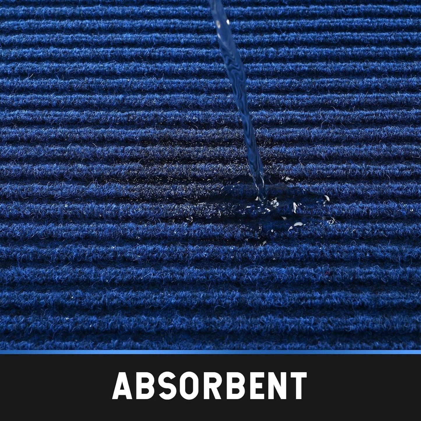Profile Rubber Door Mat, 72x48inch, Heavy Duty, Entrance Doormat, Indoor and Outdoor, Waterproof, Easy Clean Shoe Scraper, Home Rug Welcome Mats for Entryway, Patio, Porch(Blue)