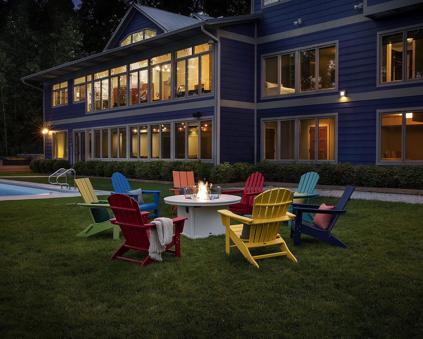 Polywood Vineyard Adirondack Chair, White