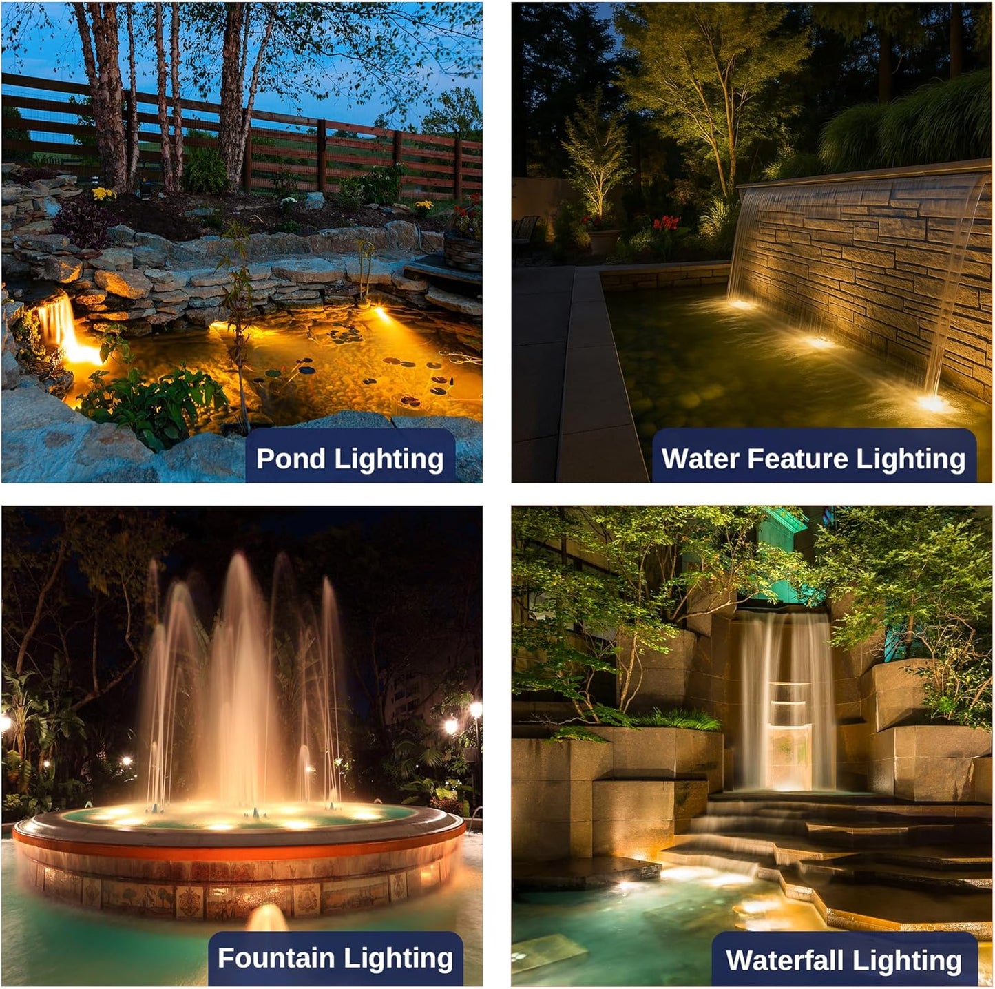 Brass Underwater Pond Light - 12V Low Voltage Fountain Lights Wired, IP68 Waterproof Submersible Pool Lighting LED, Adjustable Bronze for Outdoor Waterfall Water Area MR16 Bulb Not Included