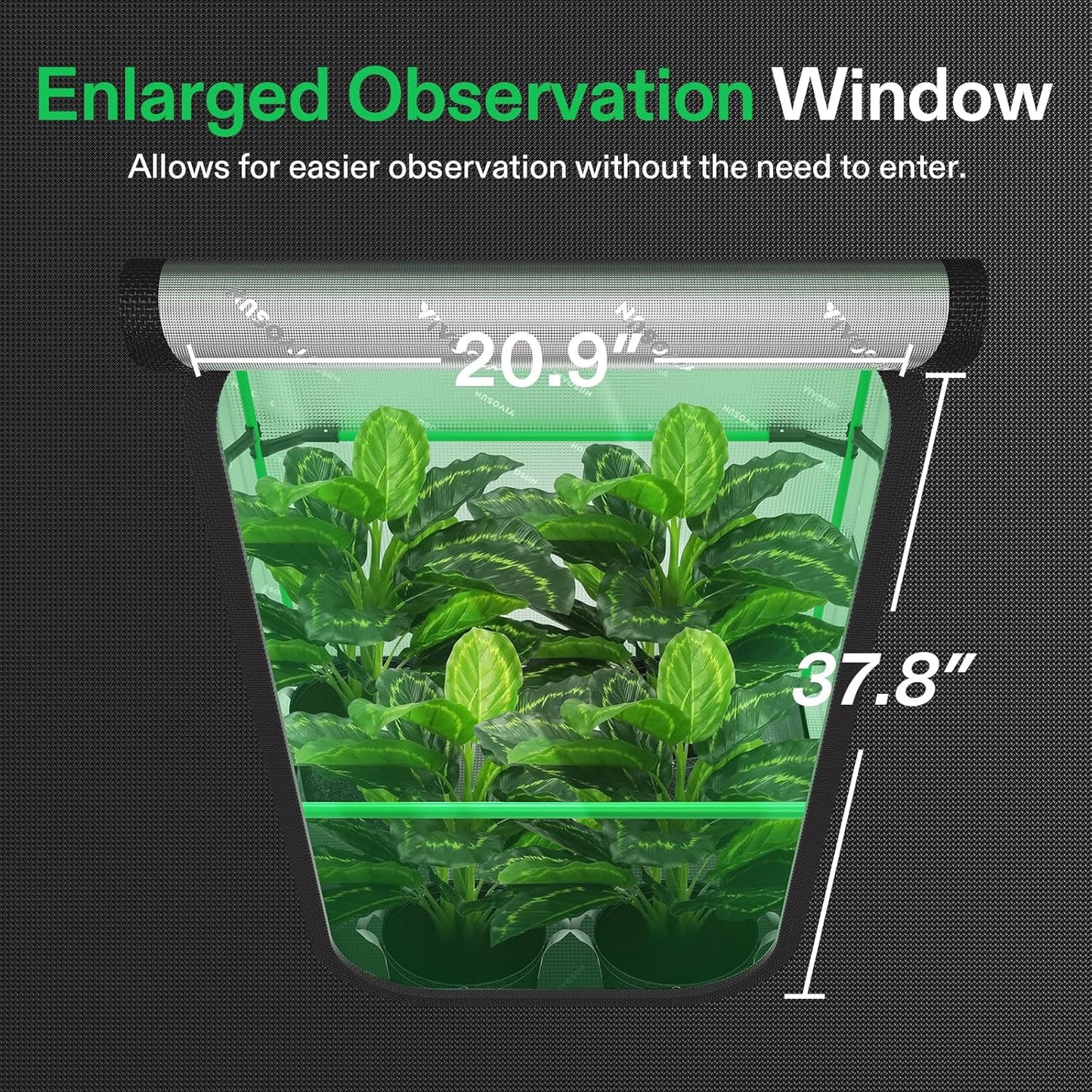 VIVOSUN P848 96"×48"×80" PRO Grow Tent, with Thick 1 inch Poles, Strengthened High Reflective Mylar Oxford Fabric, Extra Hanging Bars & High CFM Kit for Hydroponics Indoor Plant for AeroLight A200SE×4