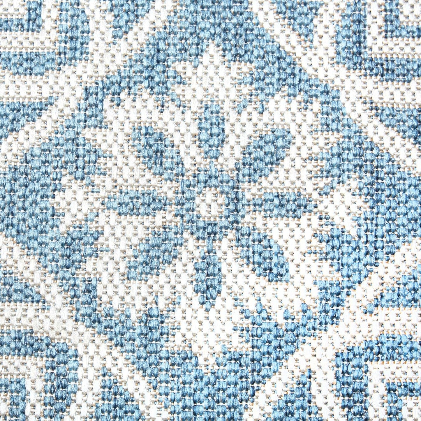 Nicole Miller New York Patio Country Julia Transitional Geometric Indoor/Outdoor Area Rug, Blue/Grey, 9'2"x12'5"