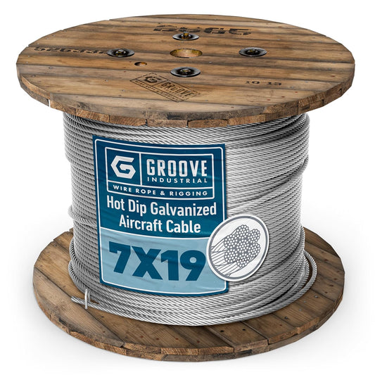 1/4’’ 7x19 Hot Dip Galvanized Aircraft Cable – Steel Wire Rope - 200 Feet