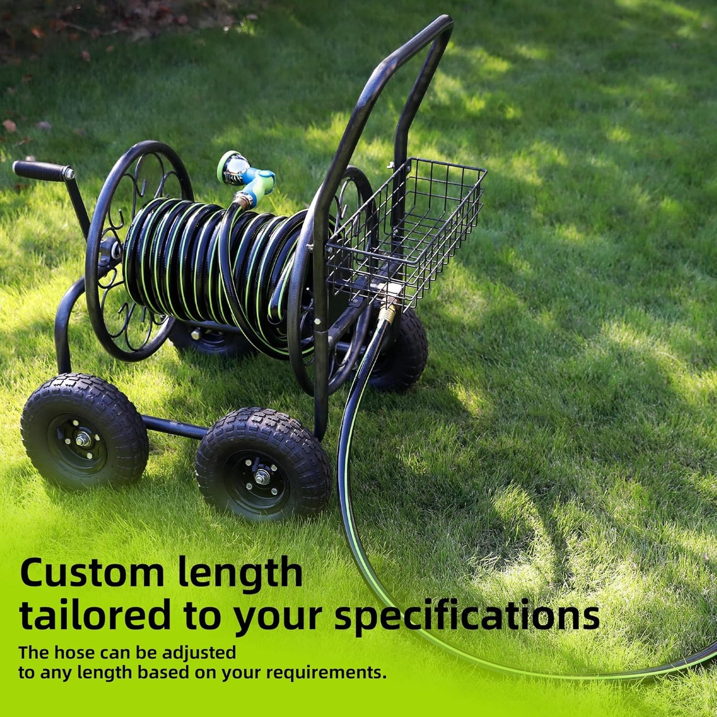 Worth Lead-in Garden Hose 5/8 in. x 25 ft. -No Kink, Flexible, Leakproof, Male to Female Fittings -Heavy Duty Durable PVC Lightweight Water Pipe with Brass Aluminum Ends for Household & Yard Use