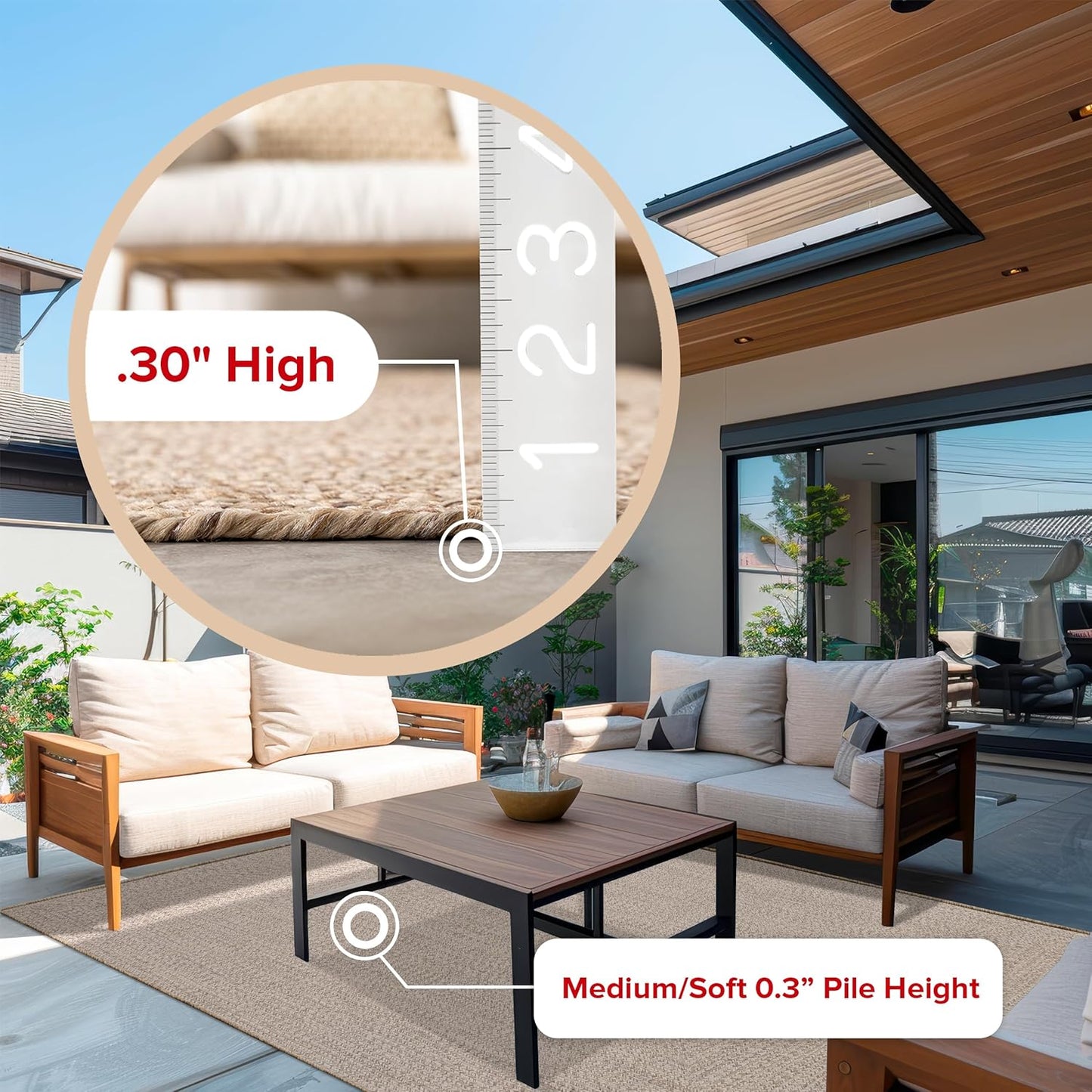 nuLOOM Oval 5' x 8' Solid Hand Braided Indoor/Outdoor Area Rug, Pet-Friendly, High Traffic, Weather Resistant, for Patio, Balcony, Bedroom, Living, Dining Room, Wynn Tan