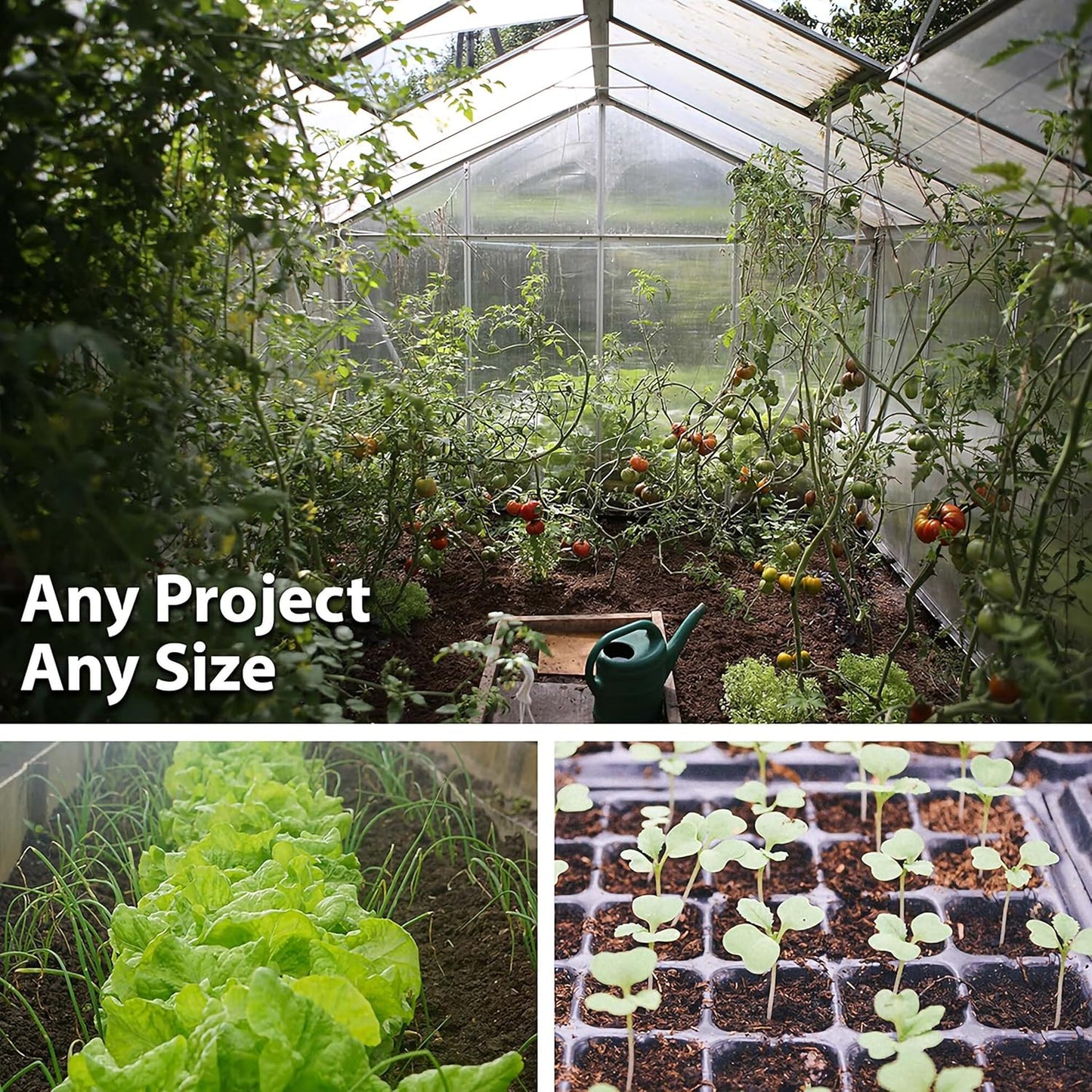 Handy Pantry Black Plastic Garden Tray Inserts - 20 Sheets of 18 Planting Pot Cells Each - 3x6 Configuration - Perforated - Nursery, Greenhouse, Gardening