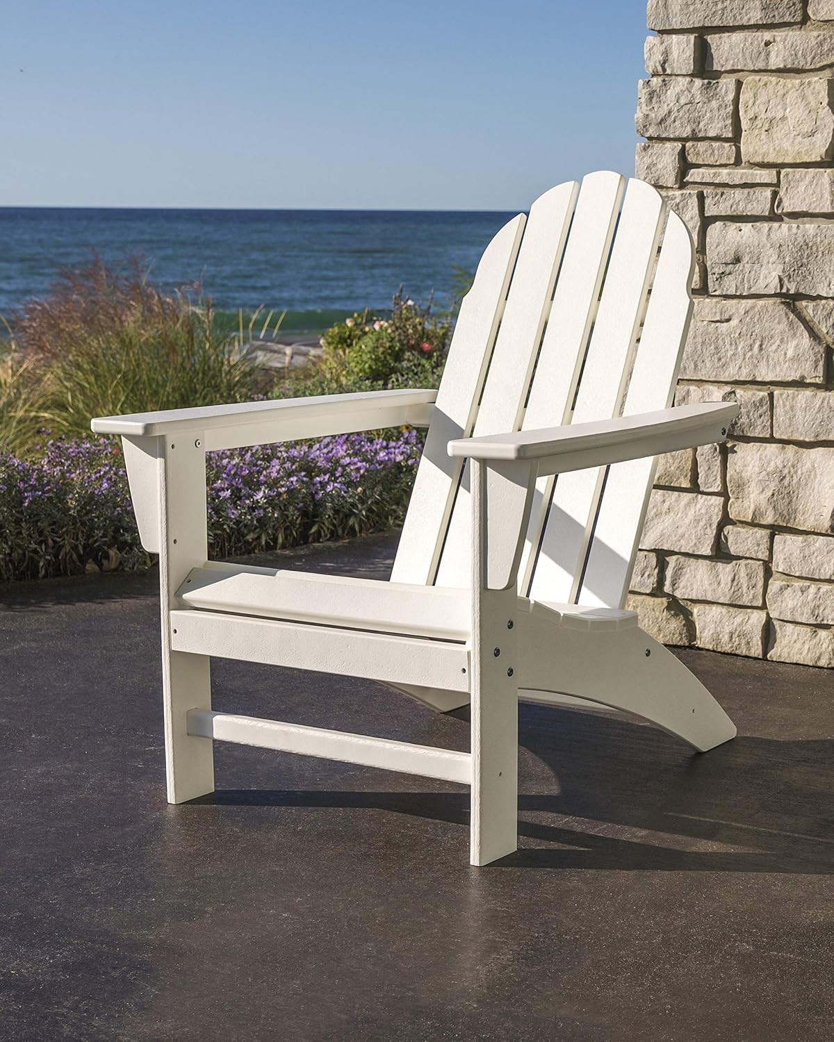 Polywood Vineyard Adirondack Chair, Teak Color
