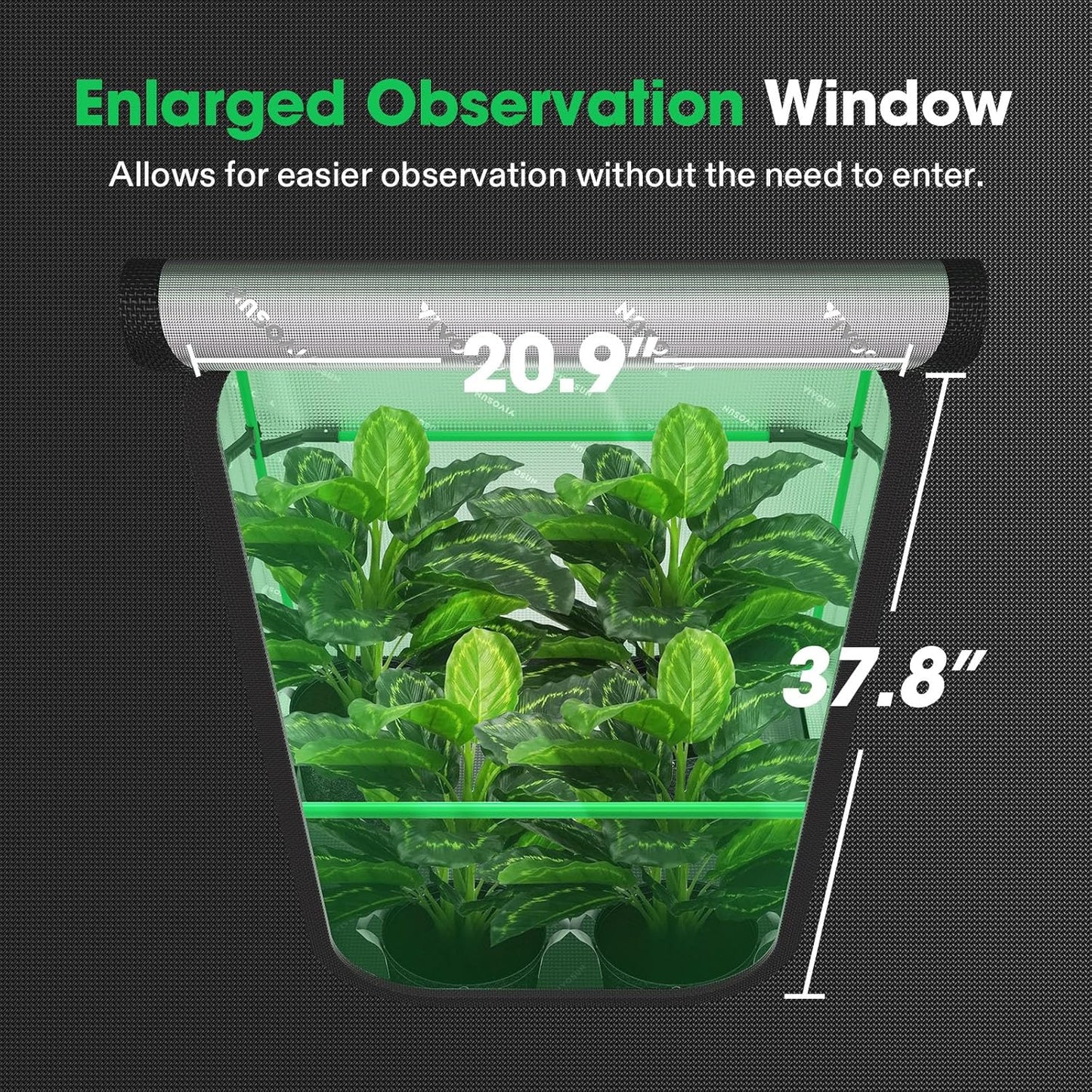 VIVOSUN P888 96"×96"×80" PRO Grow Tent, with Thick 1 inch Poles, Strengthened High Reflective Mylar Oxford Fabric, Extra Hanging Bars & High CFM Kit for Hydroponics Indoor Plant for VS4000×4