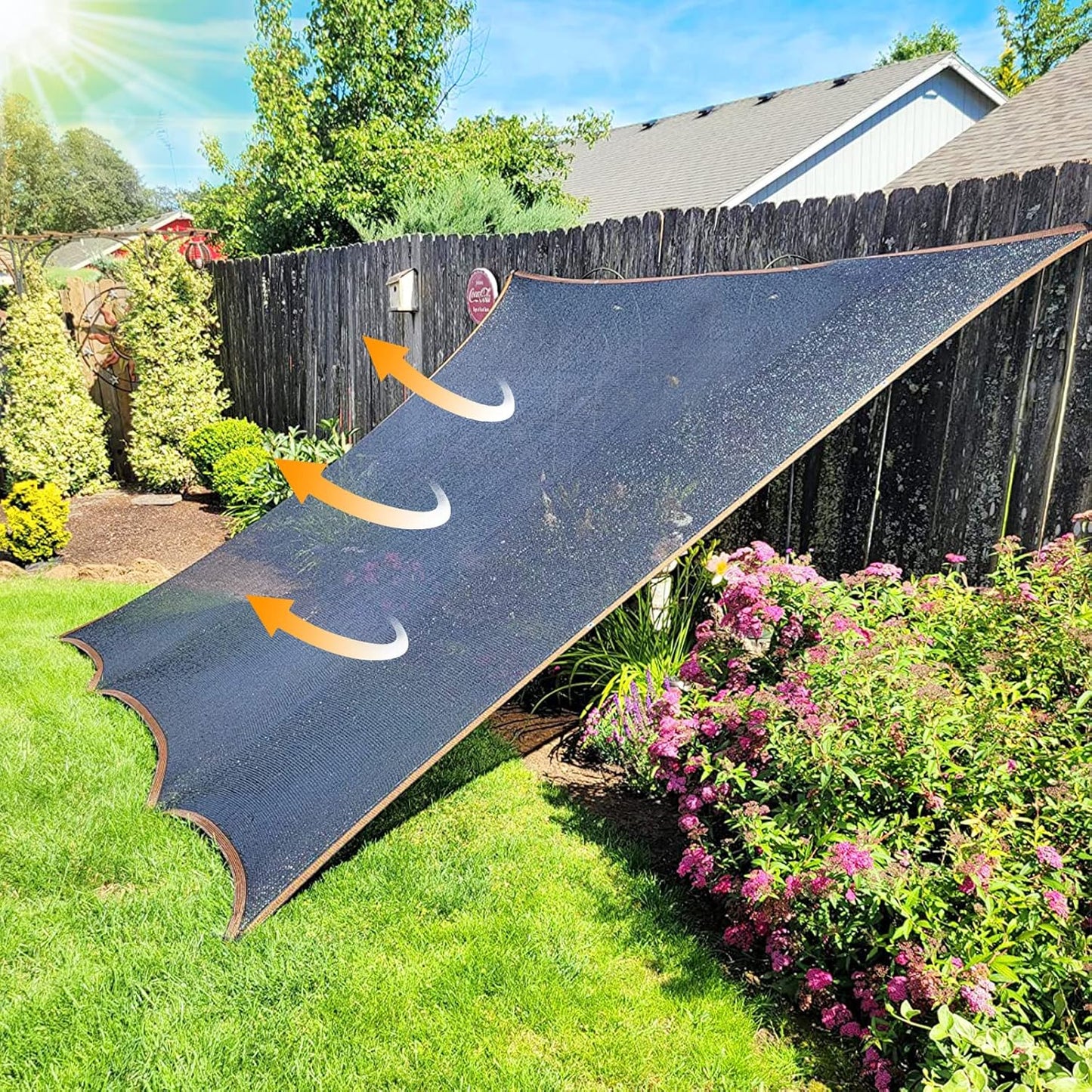 Shade Cloth - for Plants Greenhouse, 70% Sunblock Shade Sails -for Outdoor Garden Pergola Patio Lawn, Sun Protection Neting Cover for Kennel Chicken Coop Easier to Hang Plant Cover