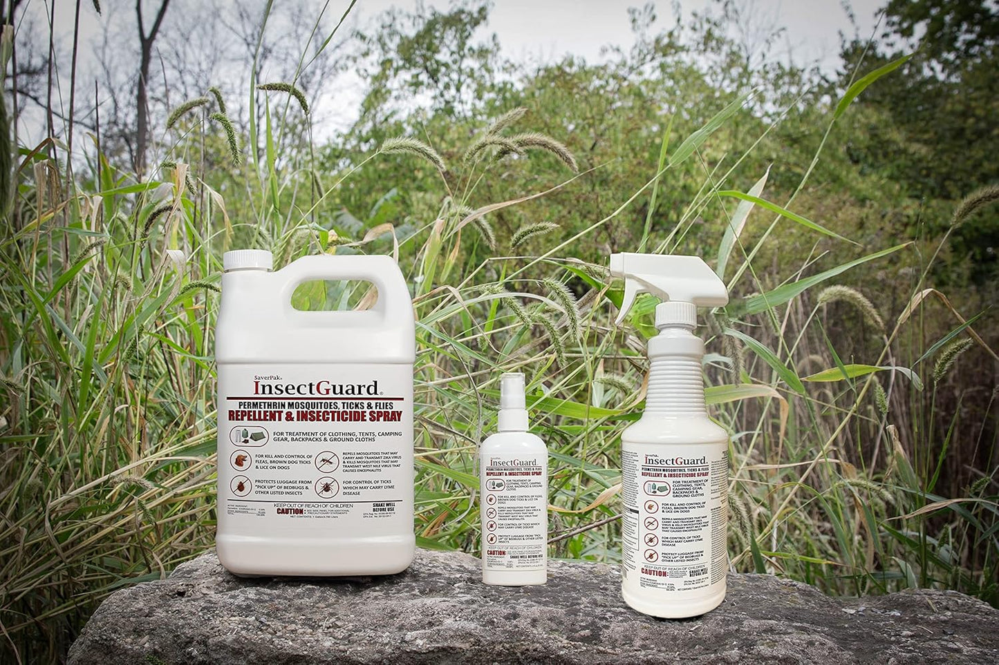 InsectGuard Permethrin Mosquitoes, Ticks and Flies Repellent & Insecticide Pump Spray (6oz)