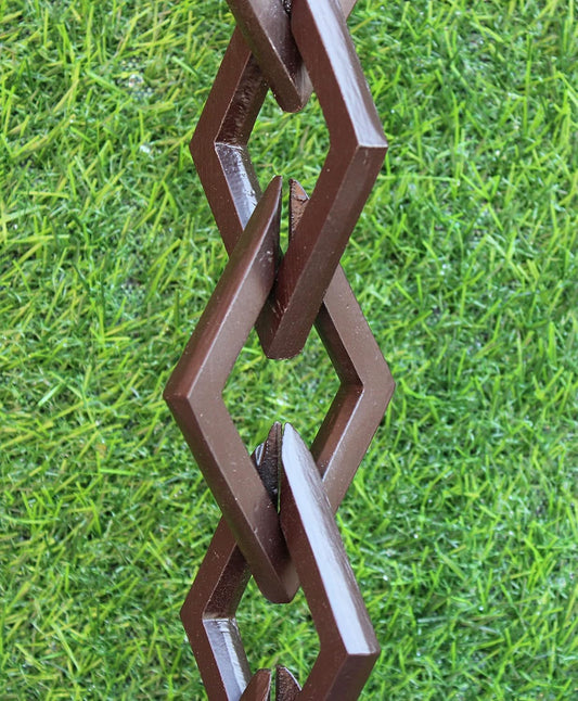 KAM Home Diamond Links Rain Chain with Installation Kit (Brown, 11)