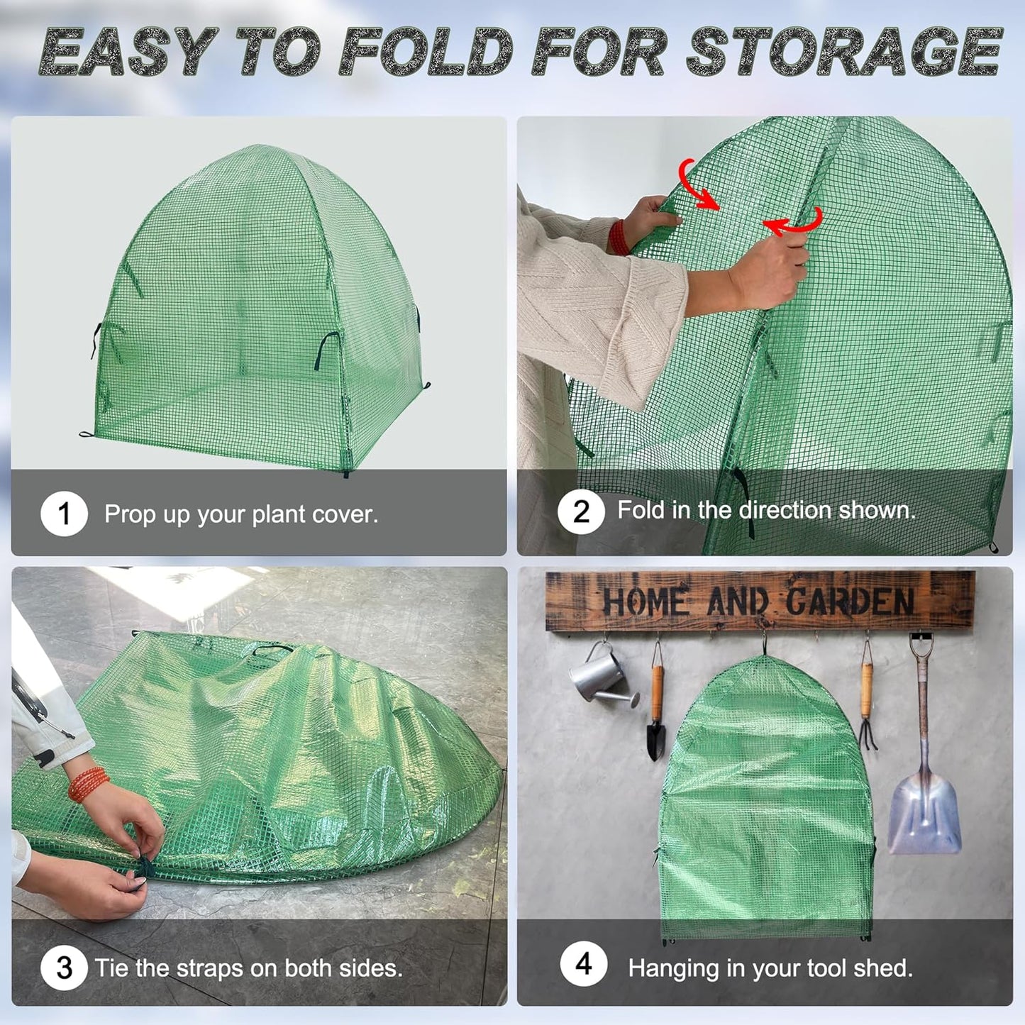 50″*50″*40″ Winter Plant Warm Covers - Raised Bed Cover, Garden Row Accelerator, Warm Tent Freeze Protection Humidity Domes for Germination, Seedling Propagation Protecting Plants from Animals 2PCS
