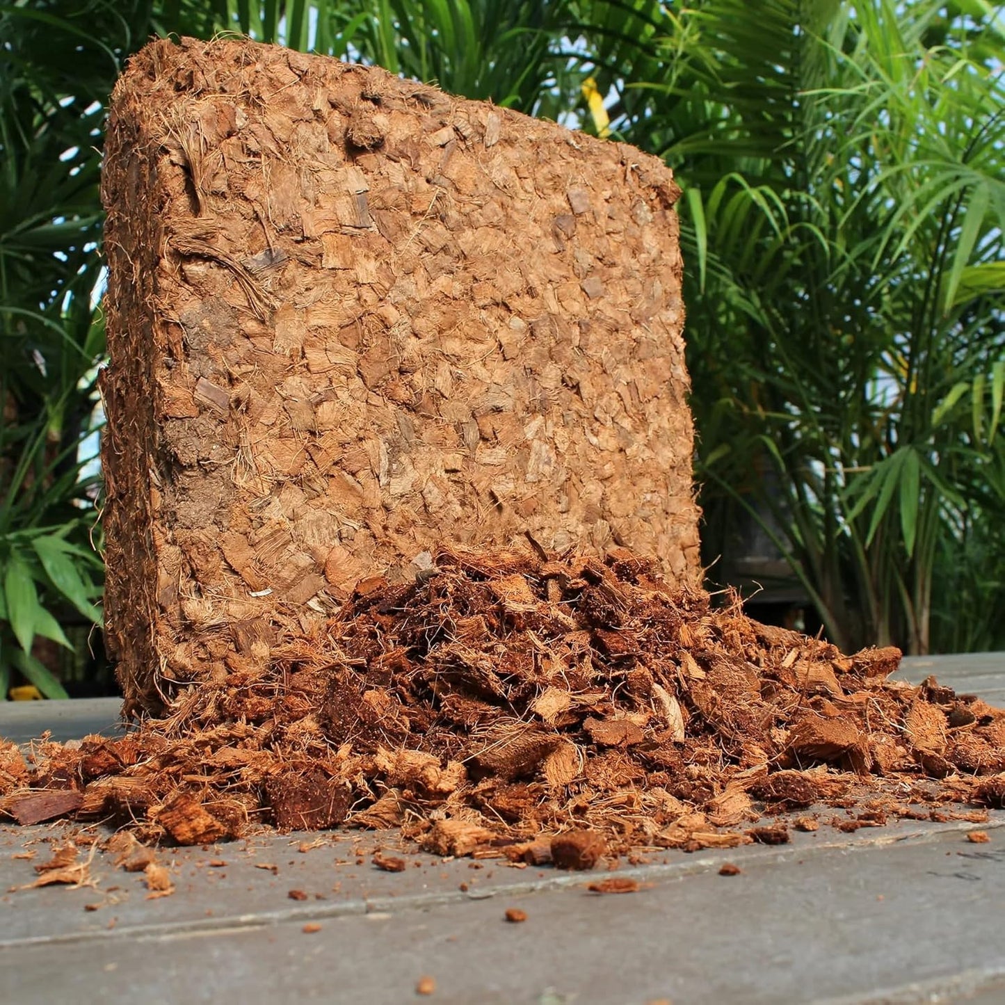 Organic Coco Chips for Plants (40lbs) - Coco Coir Chips - Coconut Husk Chips for Potting Soil, Garden Soil, & Seed Starter Soil - Coconut Mulch for Garden - Compressed Coconut Chips for Plants