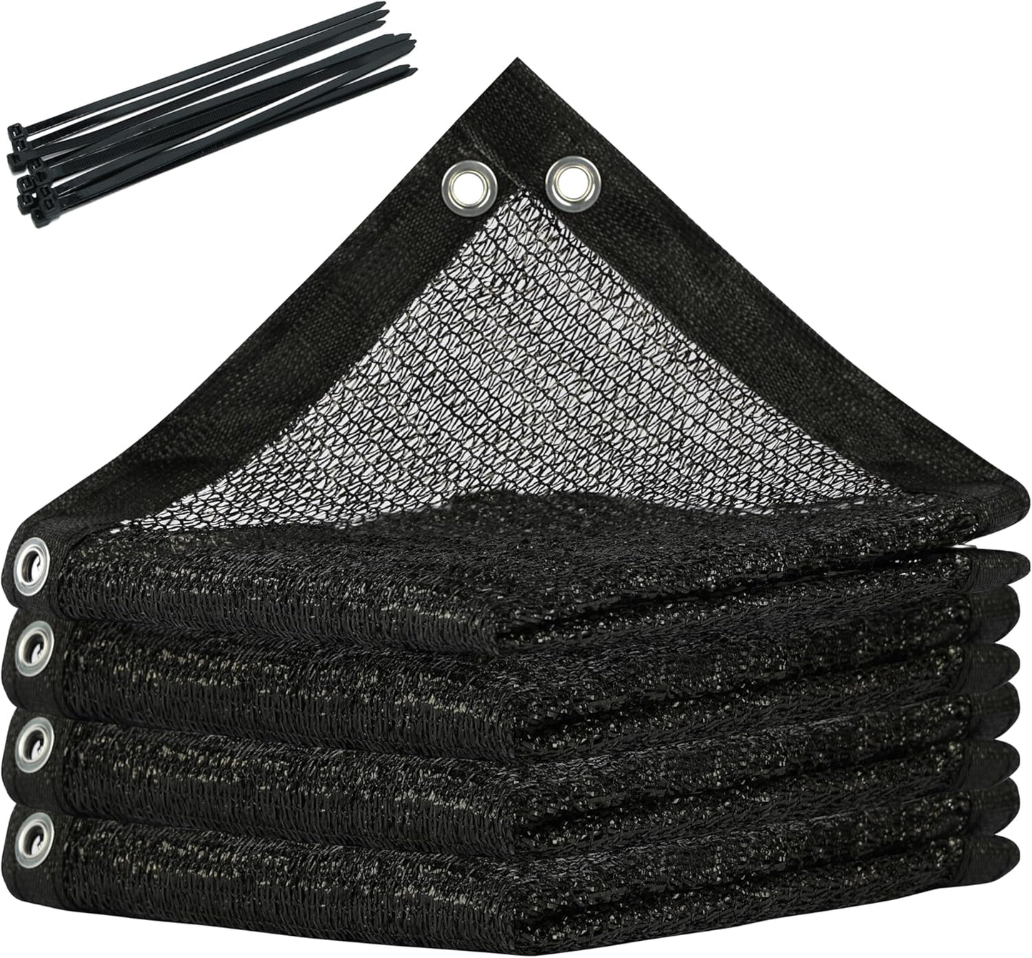 ShadeMart 50% Shade Cloth for Patio, Black 8FT x 16FT Shade Cover with Upgrade Grommets and Zip Ties, Mesh Sunblock for Plant, Vegetables, Chicken, Dog, Greenhouse, Pergola (We Make Custom Size)