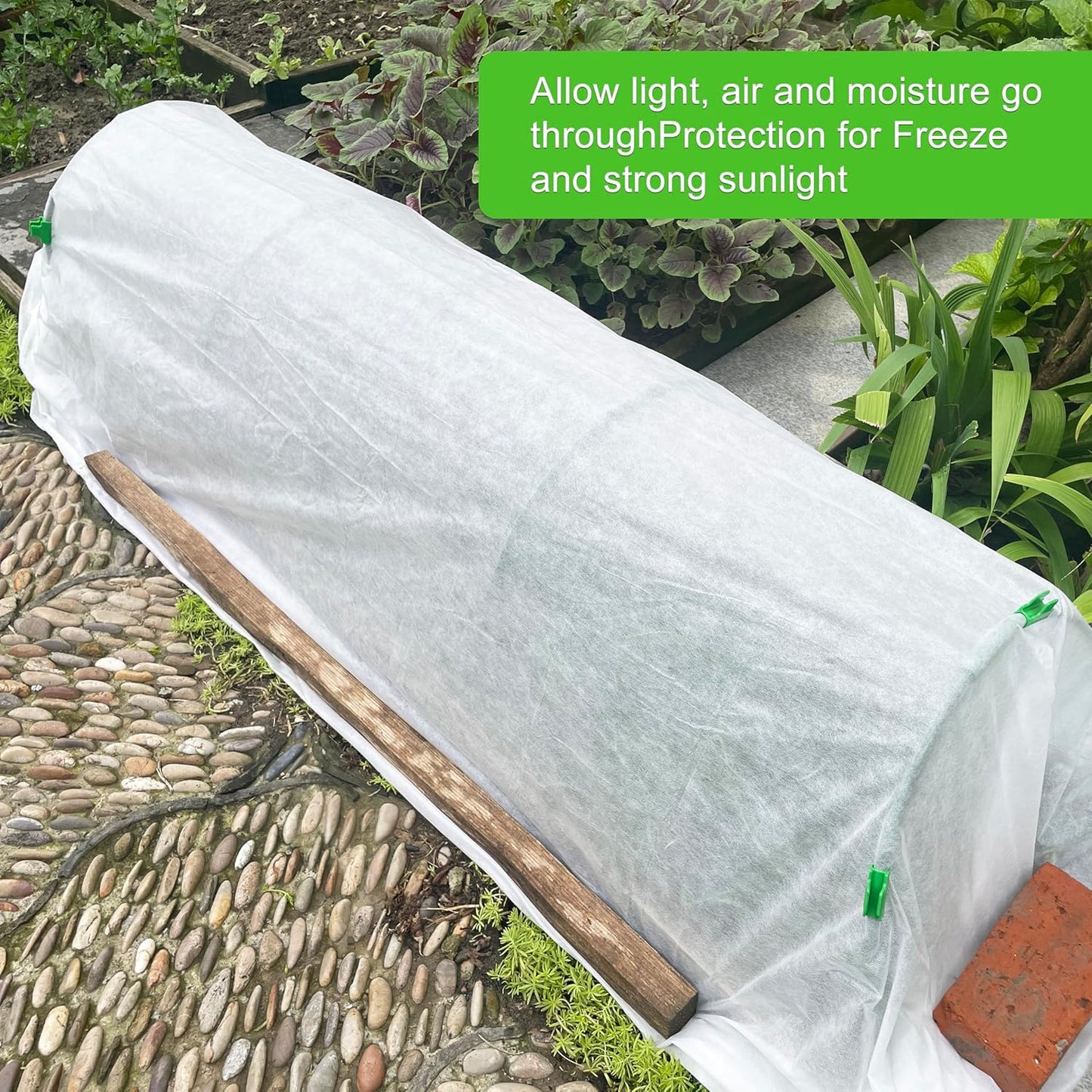 YFFSIDMY Plant Covers Freeze Protection 10'x20', Plant Covers for Winter, Frost Cloth Tree Freeze Protection, Forst Blankets for Outdoor Plants, Winter Floating Row Cover, White