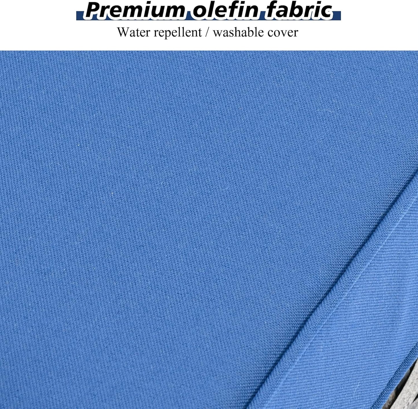 HOOOWOOO Modular Patio Outdoor Sectional Furniture Set with Gas Propane Fire Pit Table,7 Piece Wicker Conversation Sofa Set,Out Door Couch Set with Wide Arm Outside(Navy Blue)