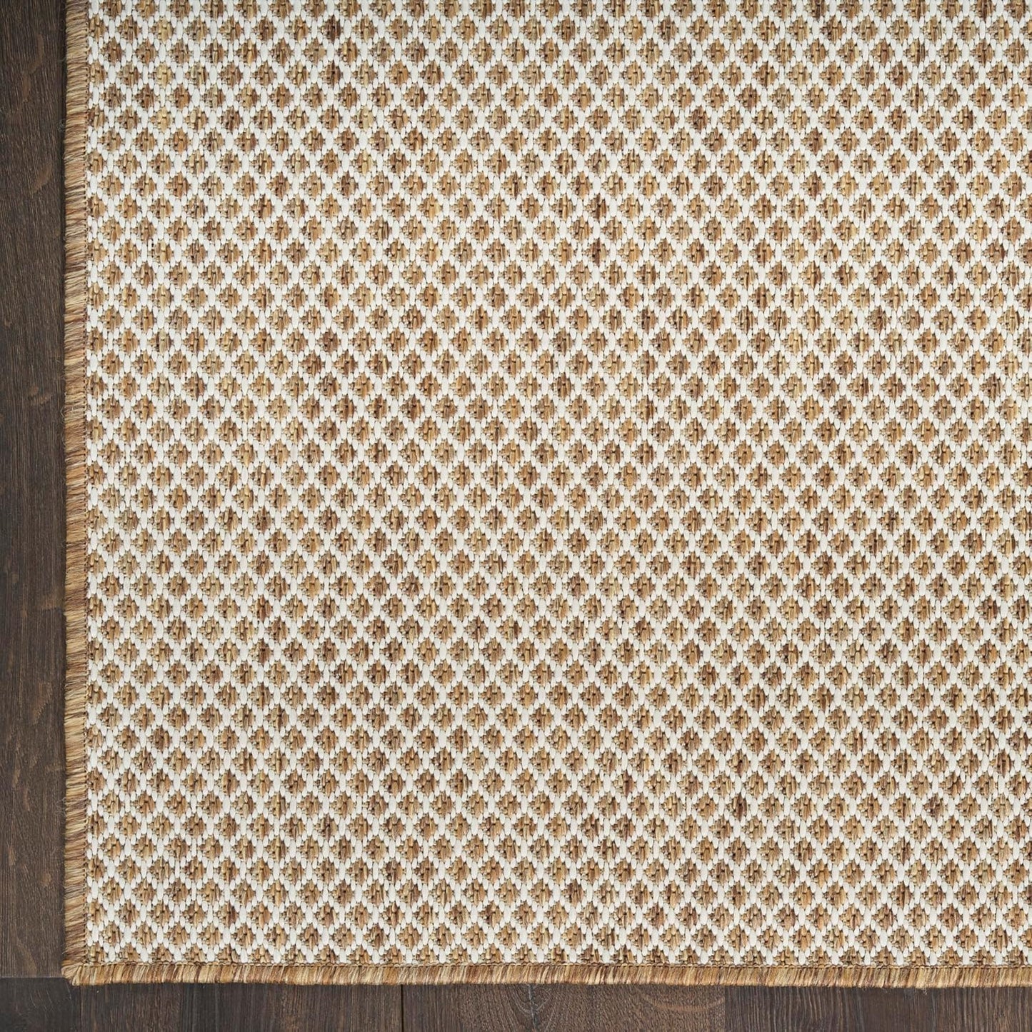 Nourison Home Courtyard Jute Ivory 4' x 6' Area Rug - Easy Clean, Non Shedding, Bed Room, Living Room, Dining Room, Kitchen (4' x 6')