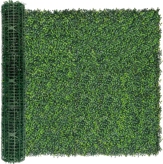 Artificial Ivy Privacy Fence Screen:48"x 128" (43 SQFT) 4-Layer Leaf UV-Anti Faux Greenery Boxwood Backdrop Ivy Vine Leaf Fence Panels for Outdoor, Indoor, Garden,Backyard and Decor