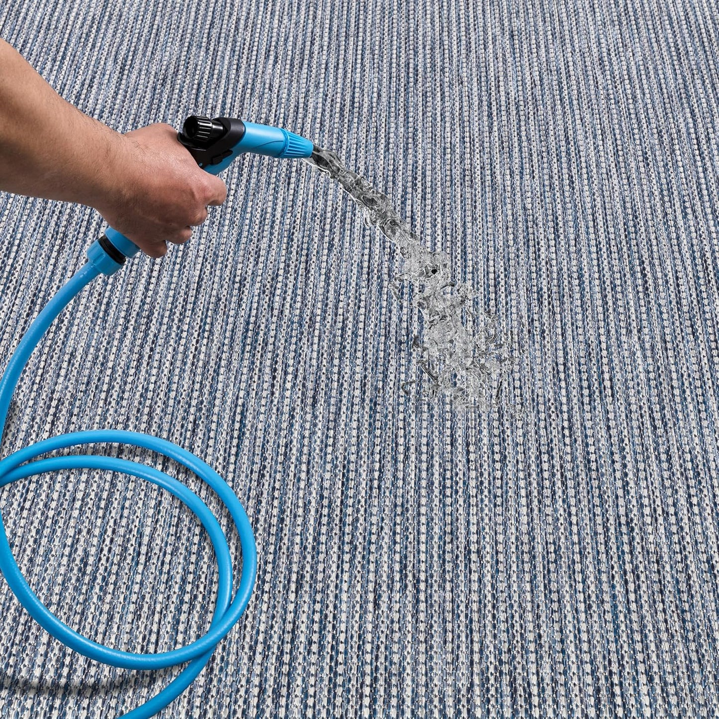 Keen Home Design Terrace Outdoor Area Rug - 8x10 Washable Indoor/Outdoor Rug for Patio, Kitchen, Balcony, Beach, Garden, Deck and Porch, Size: 7'7"x10'