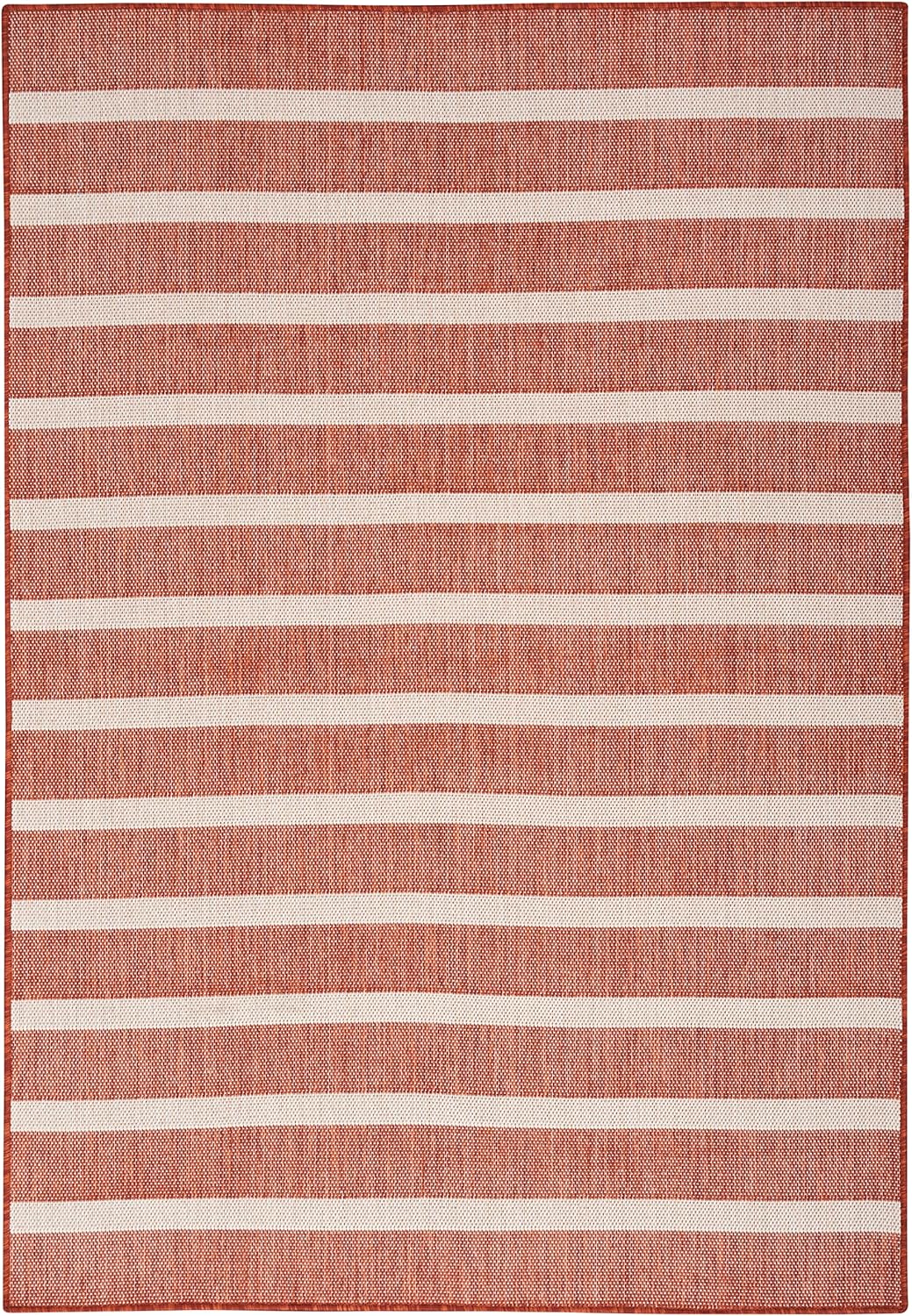 Nourison Home Positano 5' x 7' Fabric Terracotta Area Rug