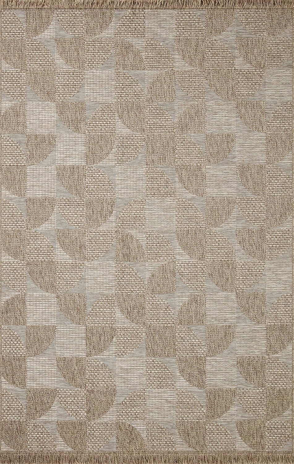 Loloi Dawn Collection Indoor/Outdoor DAW-08 Beige 3'-9" x 5'-9" Accent Rug