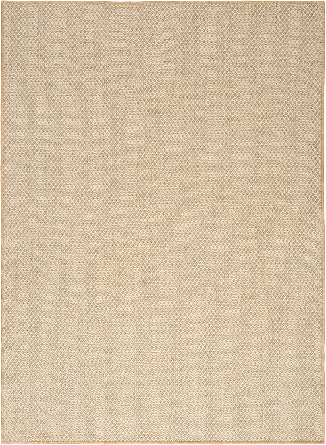 Nourison Home Courtyard Natural 4' x 6' Area Rug - Easy Clean, Non Shedding, Bed Room, Living Room, Dining Room, Kitchen (4' x 6')