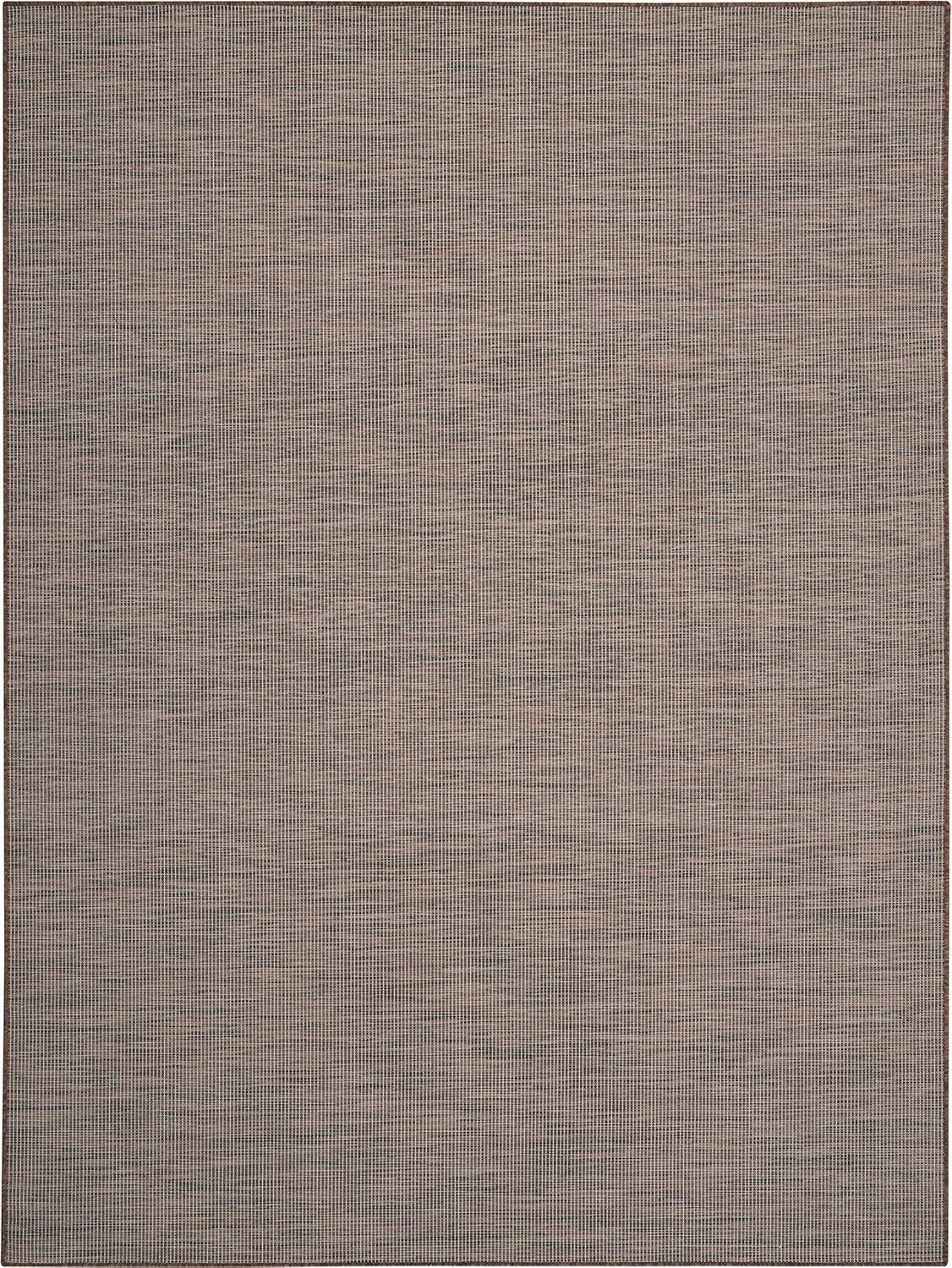 Nourison Positano Indoor-Outdoor Natural 8' x 10' Area Rug, Easy Cleaning, Non Shedding, Bed Room, Living Room, Dining Room, Backyard, Deck, Patio (8x10)