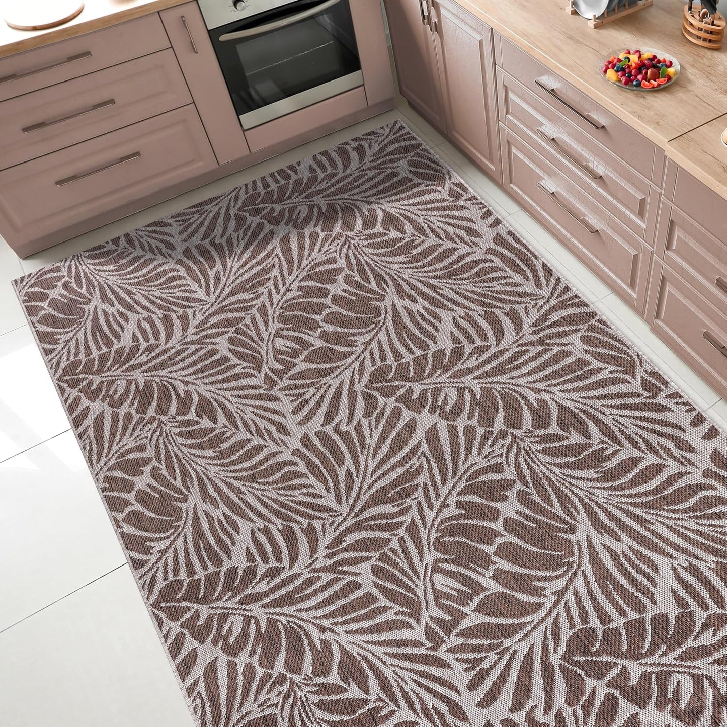 Keen Home Design Terrace Outdoor Area Rug - 10x14 Washable Indoor/Outdoor Rug for Patio, Kitchen, Balcony, Beach, Garden, Deck and Porch, Size: 10'x14'